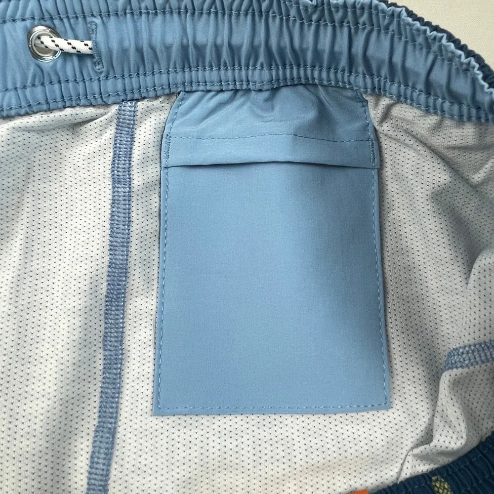 NWT Bonobos Mens XXL Blue Pineapple Stretch Swim Trunks Shorts Resort Beach 7
